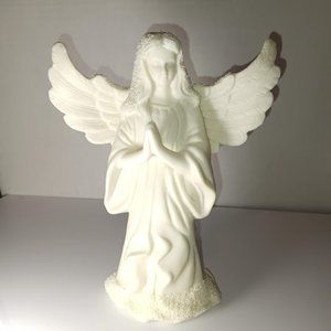 White praying angel figurine